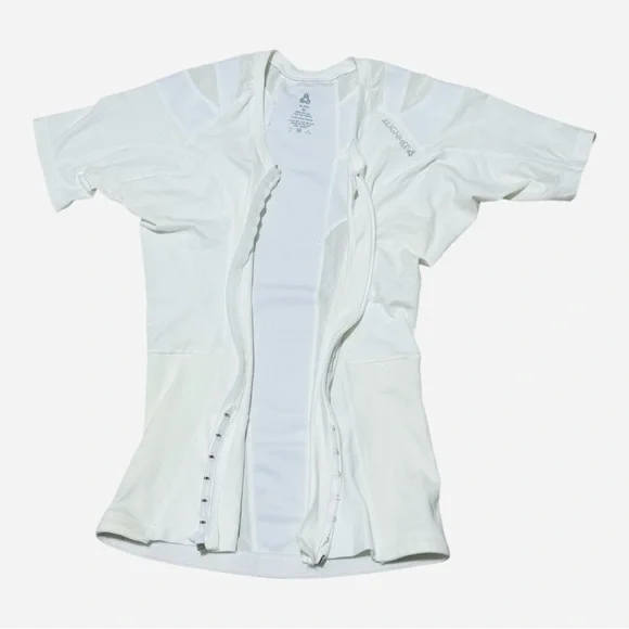 AlignMed Posture Shirt 2.0 Short Sleeve Zip Front Compression Support Top Size M - Picture 9 of 10